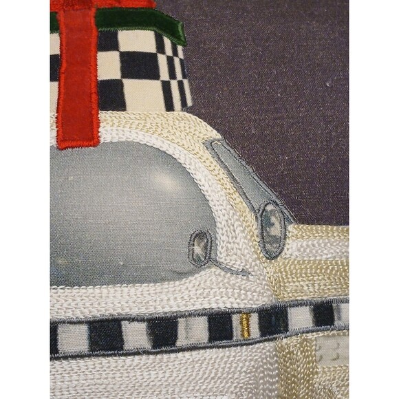 MacKenzie-Childs Farmhouse Holiday Truck Pillow Cotton/Linen Applique Embroidery - Picture 8 of 16